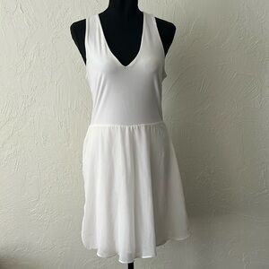 White flowy cutout athletic dress